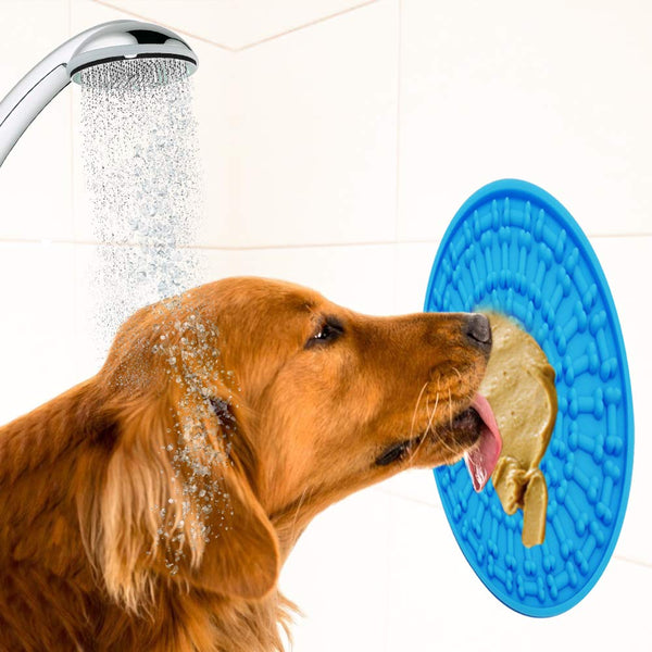Dog feeder bowl for Bath Distraction