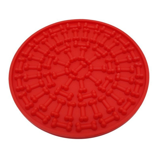 Dog Lick Mat, Dog Lick Cushion, Silicone Dog Lick Pads With Suction Cups,  Slow Feeding Dog Lick Mat, For Dog Bathing (red)